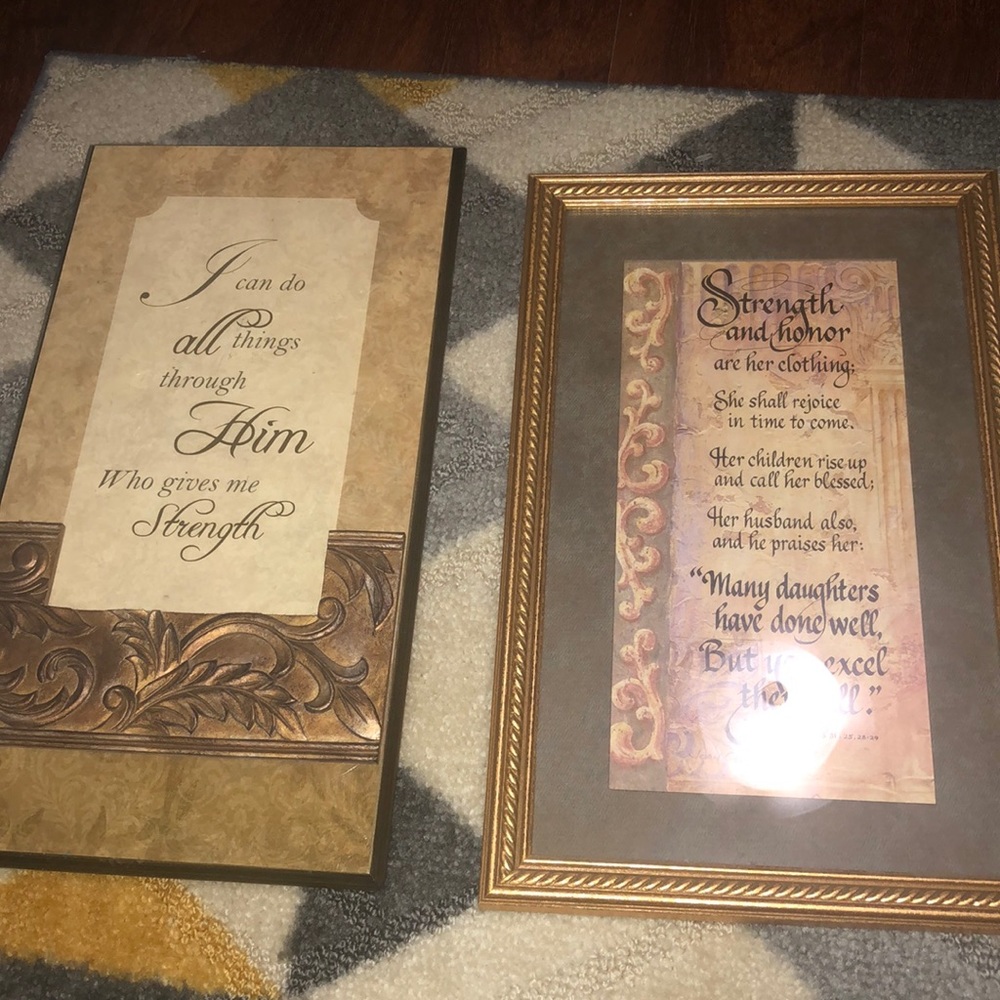 2 large religious/Christian wall art
